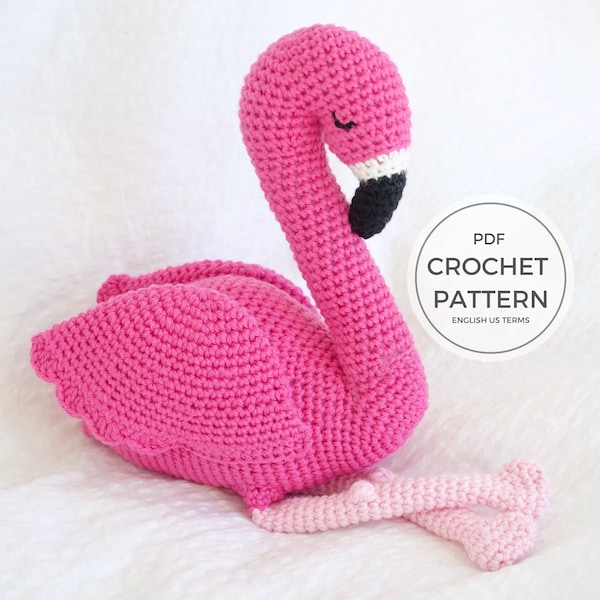 Flamingo Crochet Amigurumi Pattern - Perfect unique bird gift