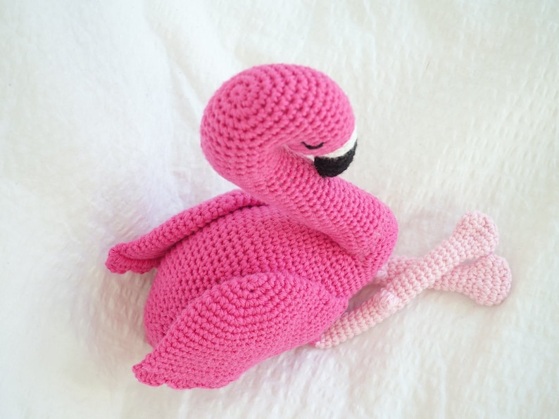 Flamingo Crochet Amigurumi Pattern Perfect unique bird gift image 4