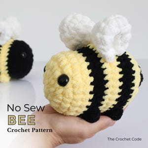Bumblebee Crochet Pattern PDF, No Sew  Bee Crochet Pattern, Cute Loaf Bee Amigurumi Pattern, Quick Crochet Market Toy, Easy Beginner Plushie
