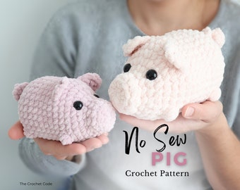NO SEW loaf Pig Crochet Pattern, Pig Amigurumi Pattern, Realistic Farm Animal, Easy Pig Crochet Animal, Cute Stuffed Animal Toy, Pdf Pattern