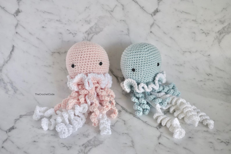 No sew Crochet Jellyfish Amigurumi Pattern Unique Handmade Gift for a Baby image 9