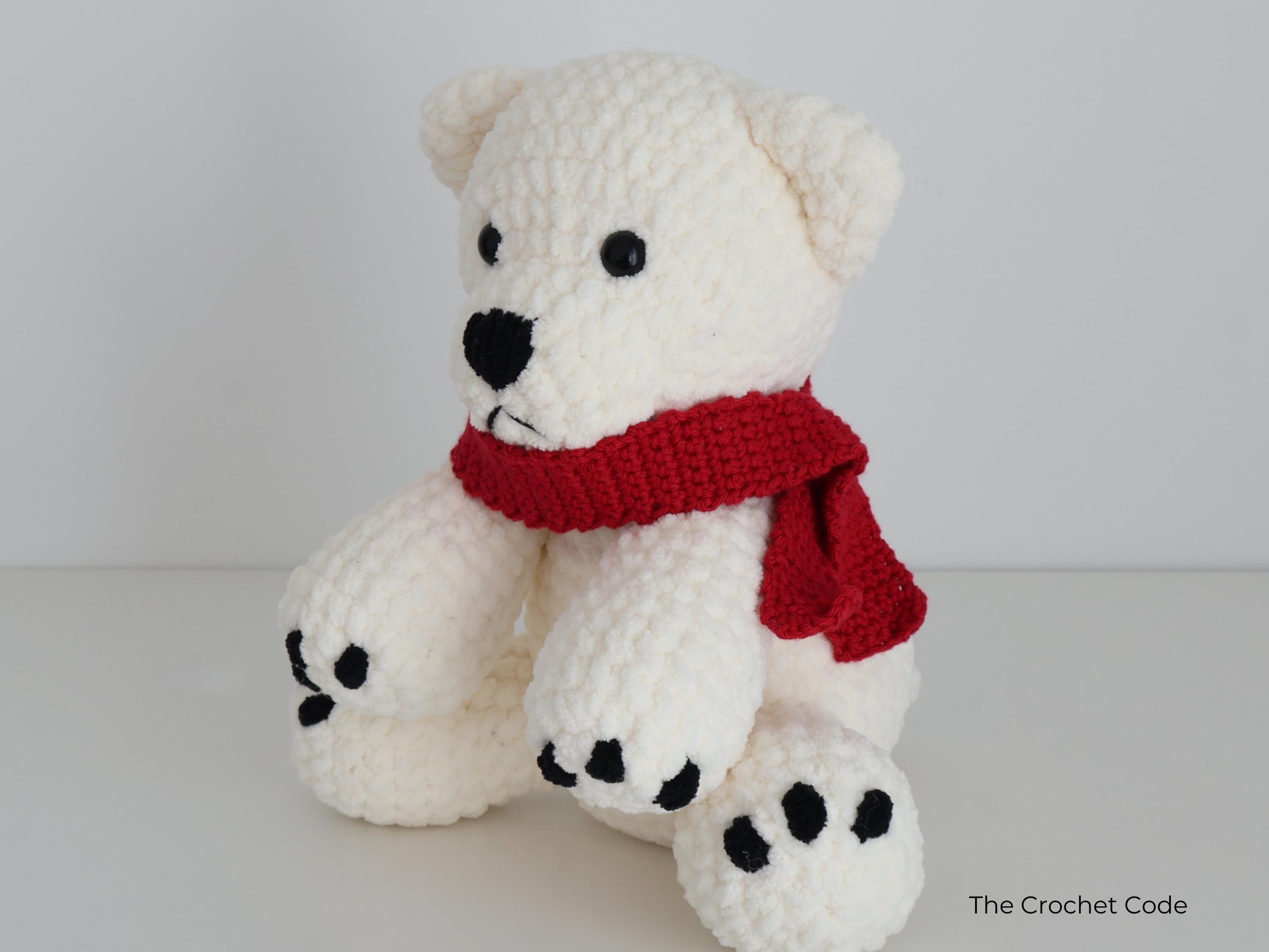 Polar Bear Crochet Pattern with Sunglasses & Scarf | Cute