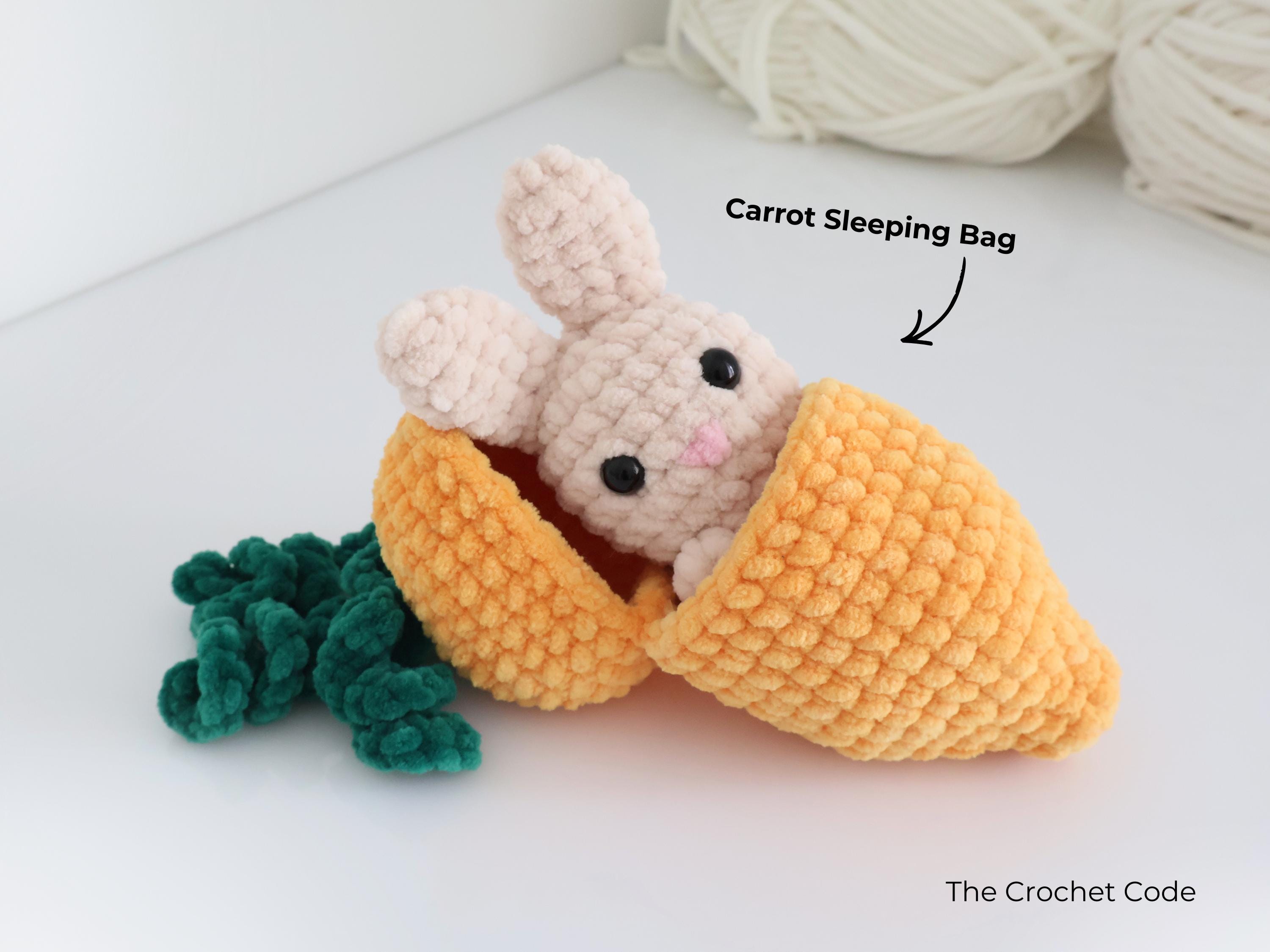 Easter Bunny Crochet Pattern – Amigurumi in Carrot Sleeping Bag (PDF ...