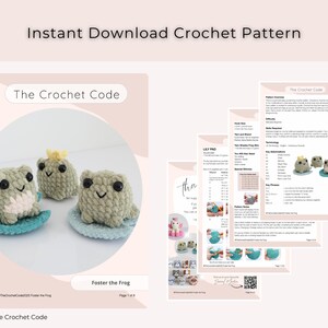 Quick & Easy Frog Crochet Pattern | No Sew Amigurumi Plush | Cute Frog with Crown and Lily Pad Variations | Beginner PDF Pattern image 12