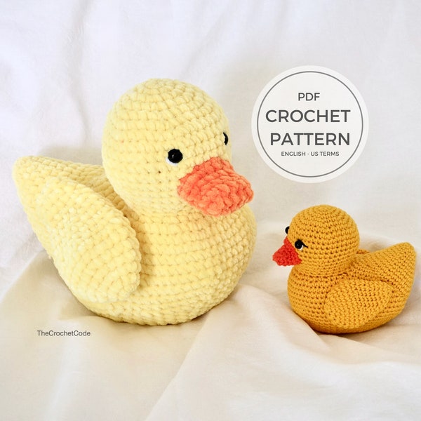 Cute Crochet Rubber Duck Pattern for Instant Download