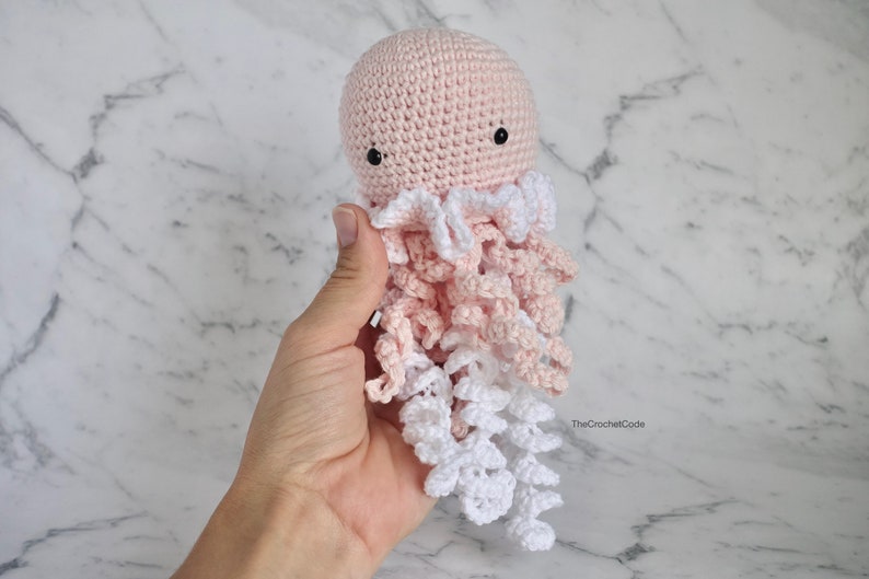 No sew Crochet Jellyfish Amigurumi Pattern Unique Handmade Gift for a Baby image 6