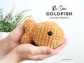 No Sew Goldfish Crochet Pattern, Goldfish Amigurumi Pattern, Goldfish Cracker Biscuit, Orange Fish Plushie, Cat Toy, Digital download PDF