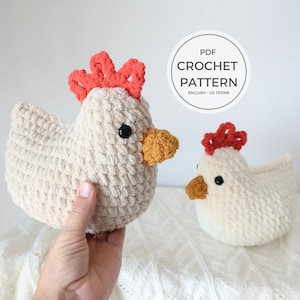 Crochet Hen Pattern: Easy Amigurumi Chicken Plushie (PDF Instant Download Pattern)