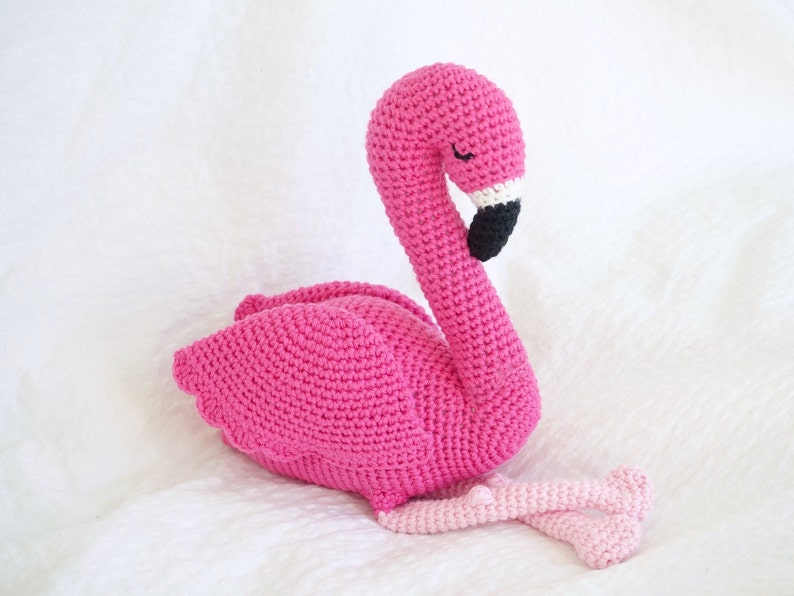 Flamingo Crochet Amigurumi Pattern Perfect unique bird gift image 3