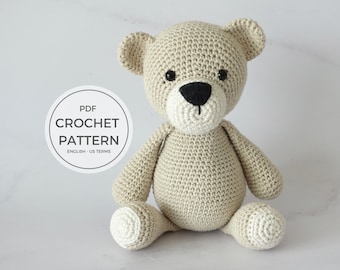 Bear Crochet Amigurumi Pattern – Cuddly Toy Instructions (PDF Pattern)