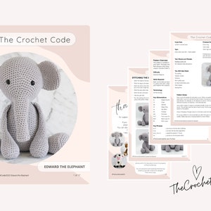 Adorable Crochet Elephant Plush: Stuffed Toy Amigurumi Pattern for Crochet Animal Lovers image 2