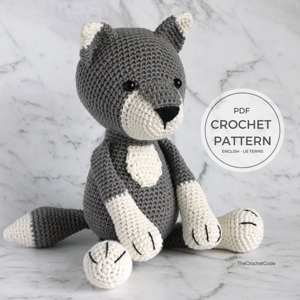 DIY Crochet Wolf Amigurumi Pattern - Create Your Own Lovable Stuffed Animal