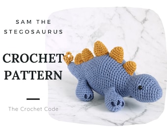 Crochet Stegosaurus Dinosaur Amigurumi Pattern - For Instant Digital Download