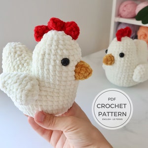Adorable Crochet Farm Animal Chicken Pattern - Perfect for Home Decor or Gift