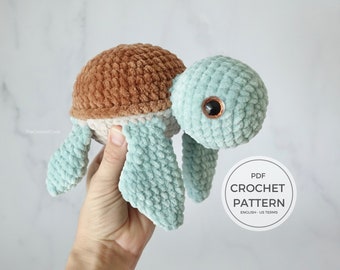 Low Sew Crochet Turtle Amigurumi Pattern - Create This Classic Sea Creature Stuffed Animal