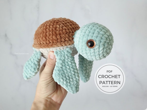 Low Sew Crochet Turtle Amigurumi Pattern - Create This Classic Sea Creature Stuffed Animal