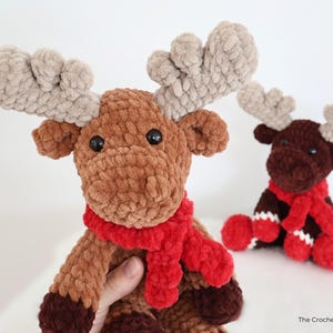 Crochet Moose Pattern: Low Sew Christmas Amigurumi Plushie (PDF Digital Download) image 8