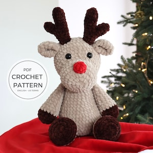 Christmas Reindeer Crochet Pattern - Unique Holiday Christmas Decor