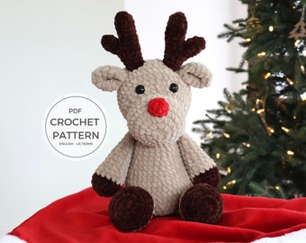 Christmas Reindeer Crochet Pattern - Unique Holiday Christmas Decor