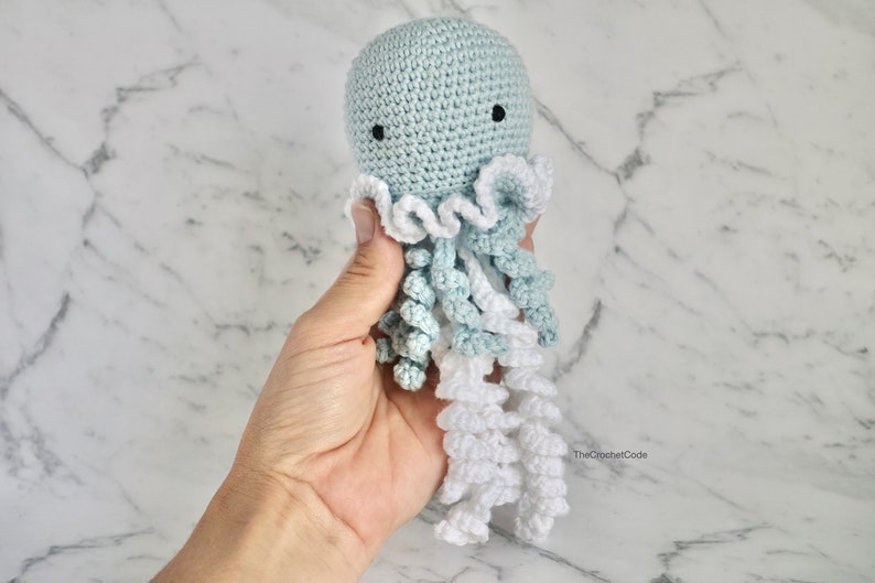 No sew Crochet Jellyfish Amigurumi Pattern Unique Handmade Gift for a Baby image 8