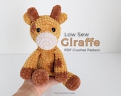 Low Sew Giraffe Crochet Pattern | Easy Amigurumi Plushie DIY Toy | Seamless Design | Beginner Friendly Instant Download PDF