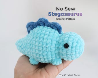No Sew Stegosaurus Crochet Pattern, Dinosaur Amigurumi Pattern, Easy Crochet Pattern, Quick Dino Project, Cute DIY Gift, PDF