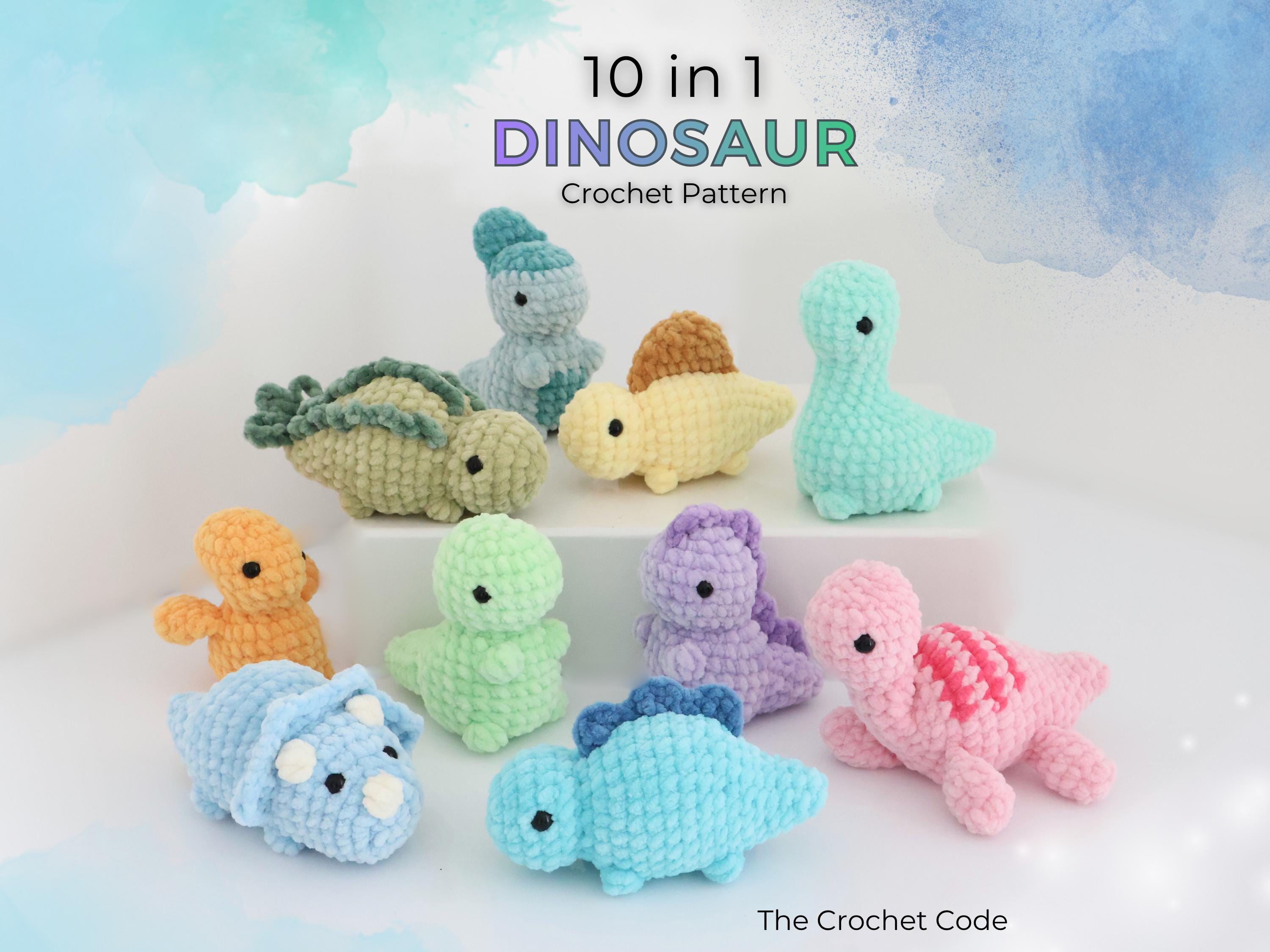 30 Dinosaur Crochet Patterns for Roaring Cute Amigurumi Projects 19 10-in-1 Dinosaur Crochet Pattern Bundle