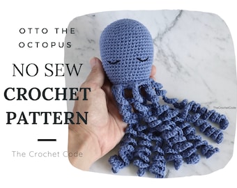 No Sew Octopus Crochet Pattern, Amigurumi Animal (PDF Digital Download)