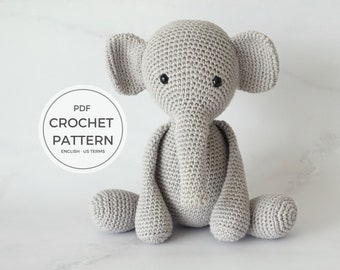 Adorable Crochet Elephant Plush: Stuffed Toy Amigurumi Pattern for Crochet Animal Lovers