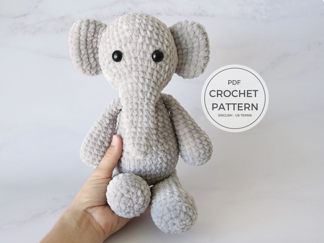 Cuddly Crochet Amigurumi Elephant Pattern - Step-by-step Instructions ...