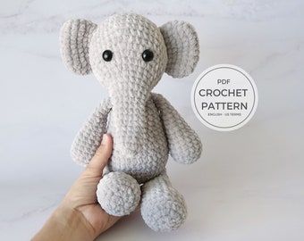 Cuddly Crochet Amigurumi Elephant Pattern - Step-by-Step Instructions for a Safari Toy