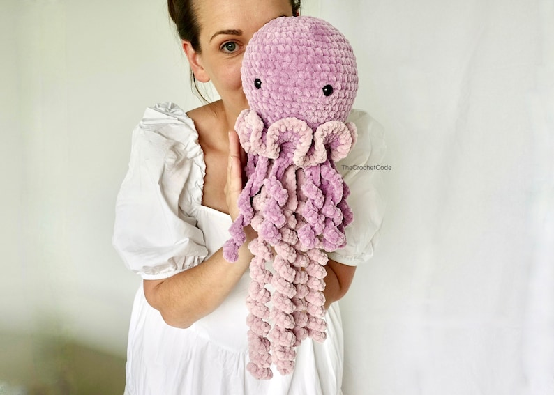 No sew Crochet Jellyfish Amigurumi Pattern Unique Handmade Gift for a Baby image 3