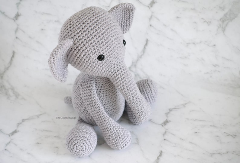 Adorable Crochet Elephant Plush: Stuffed Toy Amigurumi Pattern for Crochet Animal Lovers image 7