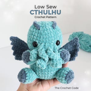 Low Sew Cthulhu Crochet Pattern – No Sew Plush Monster Amigurumi PDF