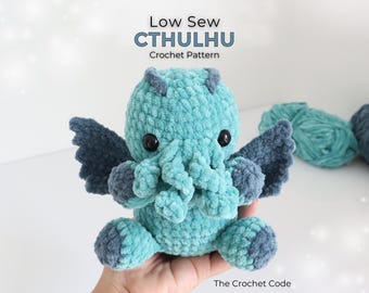 Low Sew Cthulhu Crochet Pattern – No Sew Plush Monster Amigurumi PDF
