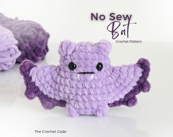 No-Sew Bat Crochet Pattern: Easy Halloween Amigurumi (PDF Instant Download)