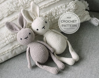 Bunny CROCHET PATTERN, amigurumi bunny rabbit, plush stuffed toy, crochet animals, PDF digital download, us terminology, printable (English)