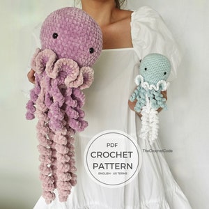 No sew Crochet Jellyfish Amigurumi Pattern Unique Handmade Gift for a Baby image 1