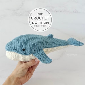 Whale Crochet Pattern, Blue Whale Amigurumi Pattern, Realistic Crochet Pattern, Crochet Animals, Fish Crochet Pattern, Crochet PDF Pattern