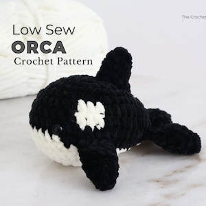 Low Sew Orca Crochet Pattern, Killer Whale Crochet Pattern, Whale Crochet Pattern, Orca Amigurumi Pattern, Realistic Crochet Plushie Pattern