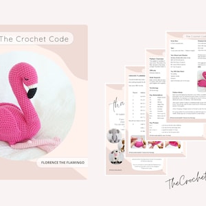 Flamingo Crochet Amigurumi Pattern Perfect unique bird gift image 2