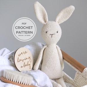 Bunny Crochet Pattern - DIY a Cute Amigurumi Stuffed Rabbit for a Baby