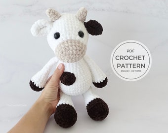 Plush Cow Crochet Amigurumi Pattern - Instant Download PDF