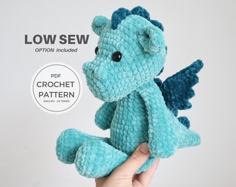 Amigurumi Dragon Crochet Pattern - Crochet Your Own Lunar New Year Inspired Stuffed Animal Plushie Now With A Low Sew Option