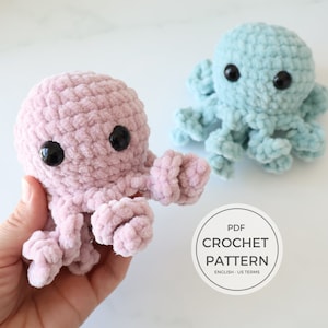 Small Plush No-Sew Octopus Crochet Pattern – Quick & Easy Amigurumi PDF – Beginner Friendly Crochet Pattern Perfect for Quick Handmade Gifts