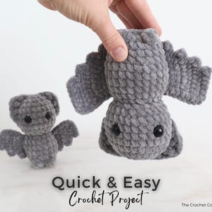 2-in-1 No Sew Bat Crochet Pattern – Halloween Amigurumi Plush PDF – Mama & Baby Bat – Easy Beginner Friendly DIY Pattern image 4