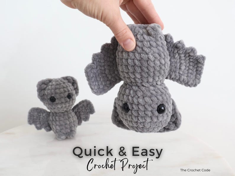 2-in-1 No Sew Bat Crochet Pattern – Halloween Amigurumi Plush PDF – Mama & Baby Bat – Easy Beginner Friendly DIY Pattern image 4