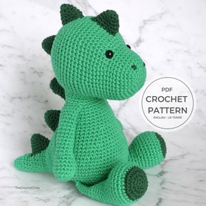 Classic Dinosaur Crochet Animal Pattern - The Perfect Handmade Toy