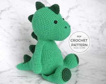 Classic Dinosaur Crochet Animal Pattern - The Perfect Handmade Toy