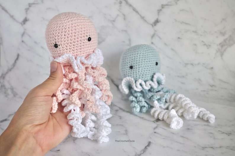 No sew Crochet Jellyfish Amigurumi Pattern Unique Handmade Gift for a Baby image 5